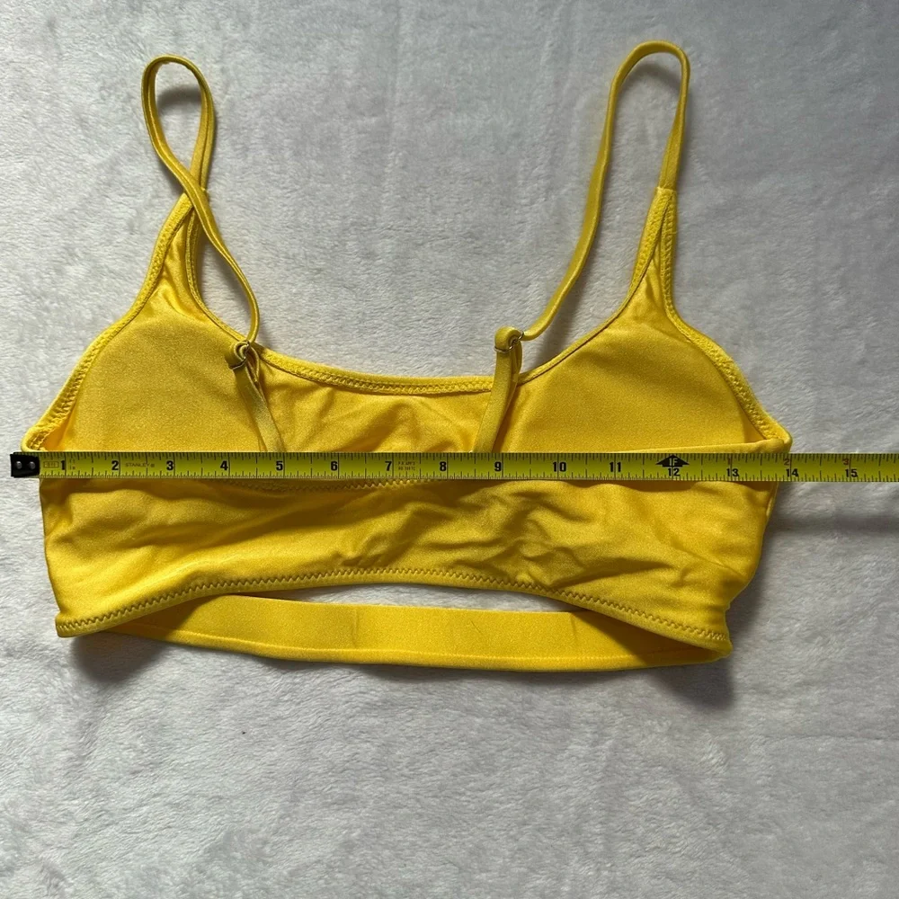 Amazon Yellow Cutout High Leg Bikini Size Medium NWOT